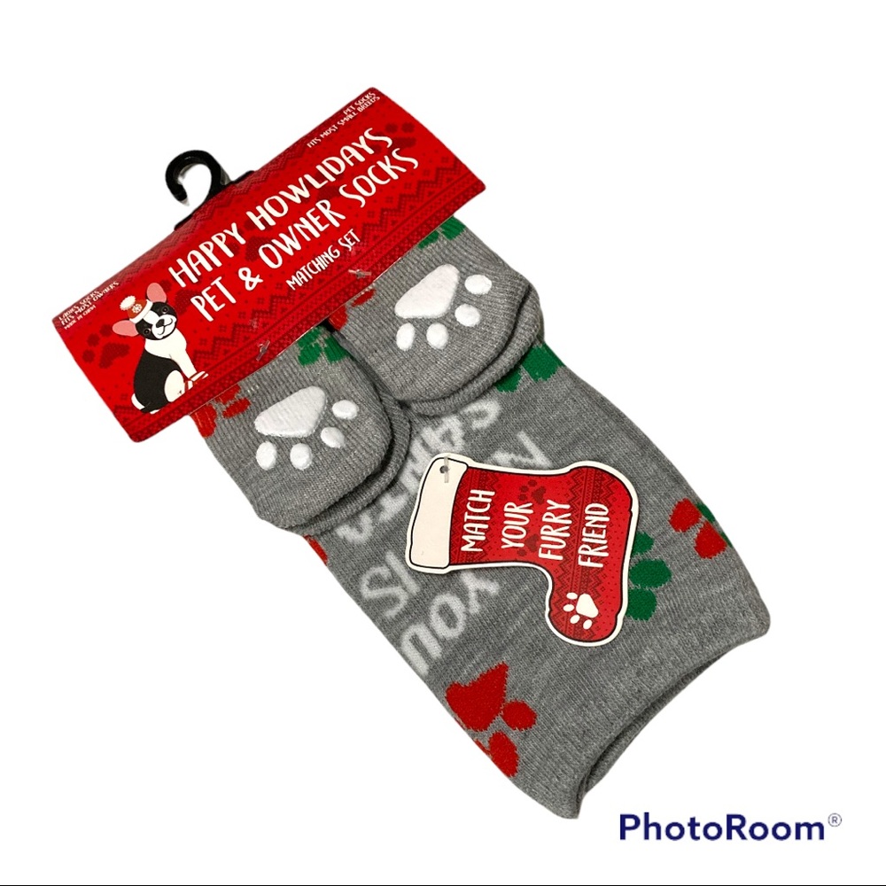 ⭐️❤️HP❤️⭐️ Happy Howlidays Pet & Owner Socks